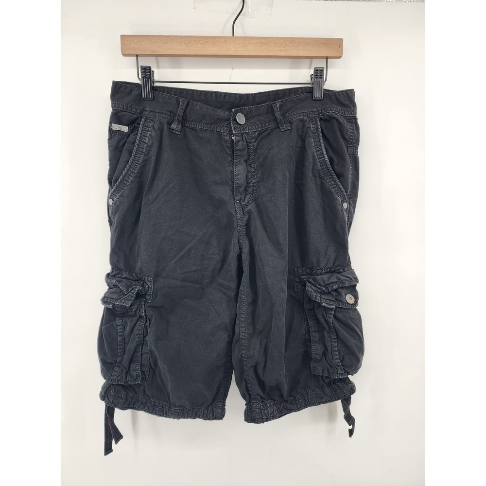 Black Cargo Shorts Size 31 Gorpcore Tactical Utility Streetwear